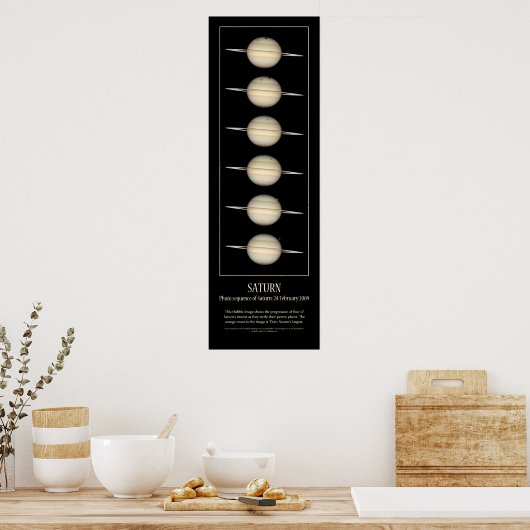 Foto-Sequenz der 4 Monde des Saturn Poster (Küche)