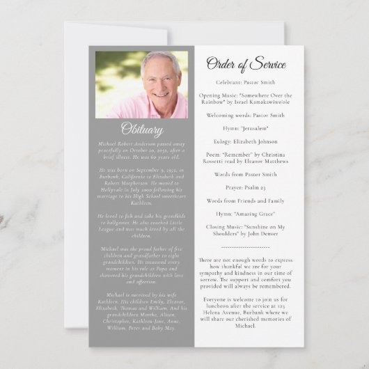 Foto-Service-Programm für Beach Ocean Einladung (Rückseite)