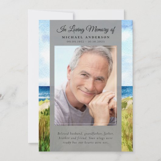 Foto-Service-Programm für Beach Ocean Einladung (Vorderseite)