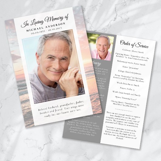 Foto-Service-Programm für Beach Ocean Einladung