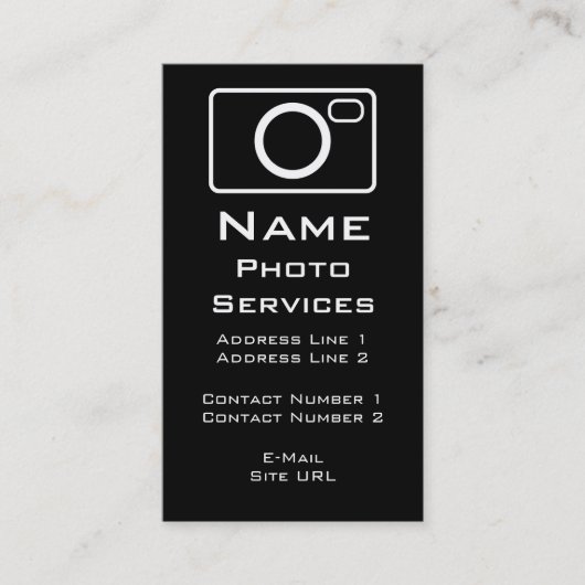 Foto Services Business Card Visitenkarte (Vorderseite)