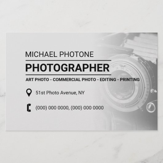 Foto Services verblassen Stil hell Flyer (Vorne)