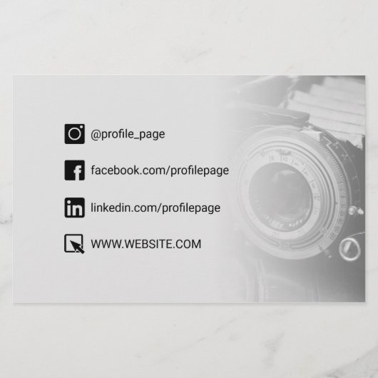 Foto Services verblassen Stil hell Flyer (Hinten)