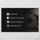 Foto Services verblassen Stil schwarz Flyer (Hinten)