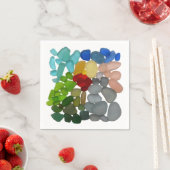 Foto-Servietten aus Meeresglas, Beachglas Serviette (Beispiel)