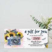 Foto-Session-Geschenkkarte Fotografisches Geschenk (Stehend Vorderseite)