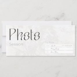 Foto-Session, Minimaistisches Foto-Geschenkkarte,
