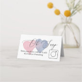 Foto-Share Folgekarte #hashtag-Hearts Platzkarte (Rückseite)