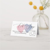 Foto-Share Folgekarte #hashtag-Hearts Platzkarte (Vorderseite)