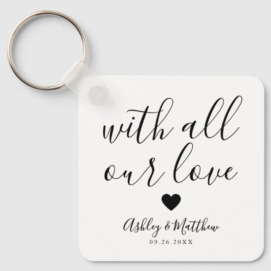 Foto Share Guest Wedding Schlüsselanhänger (Vorderseite)