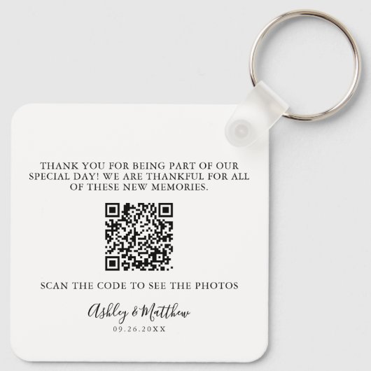 Foto Share Guest Wedding Schlüsselanhänger (Rückseite)