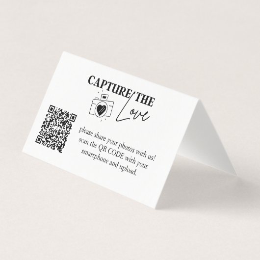 Foto Sharing Capture the Liebe Wedding QR Code (Vorderseite)