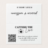 Foto-Sharing Capture The Love Hochzeits-QR-Code (Außenseite Aufgefaltet)