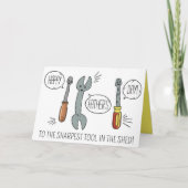 Foto-Sharpest-Tool-Shed für die lustige Vatertagsk Feiertagskarte (Vorderseite)