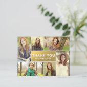 Foto Showcase Abschluss Danke Karte (Stehend Vorderseite)
