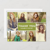 Foto Showcase Abschluss Danke Karte - Farbe (Vorne/Hinten)