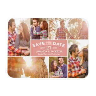 Foto-Showcase Editierbare Farbe Save-The-Date-Magn Magnet