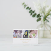 Foto Showcase Fotografy Business Card - Groon Visitenkarte (Stehend Vorderseite)