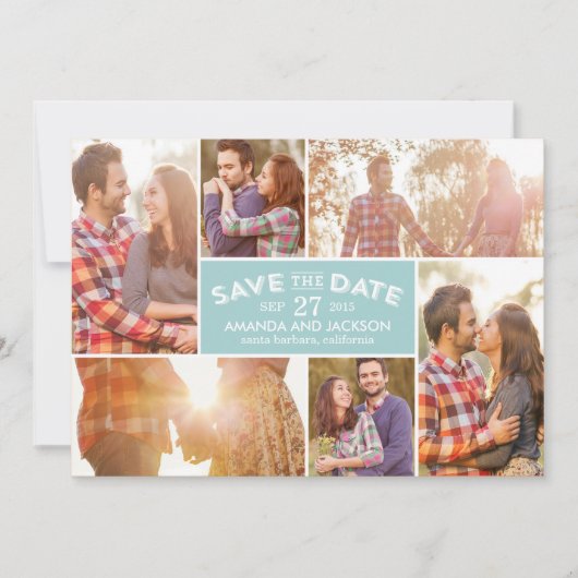 Foto Showcase Save the Date - Blau (Vorderseite)