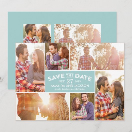 Foto Showcase Save the Date - Blau (Vorne/Hinten)
