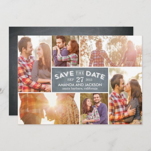 Foto Showcase Save the Date - Chalkboard (Vorne/Hinten)