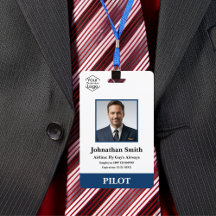 Foto-Sicherheits-ID-Logo von Airline Pilot Unterne