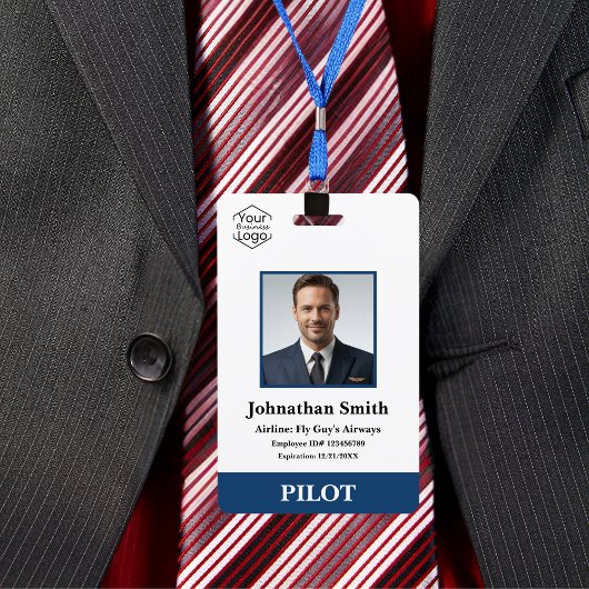 Foto-Sicherheits-ID-Logo von Airline Pilot Unterne Ausweis