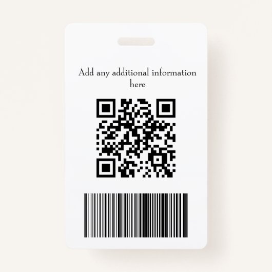 Foto-Sicherheitskennung für Mitarbeiter Ausweis (Rückseite)