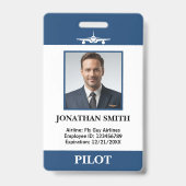 Foto-Sicherheitskennzeichen für Luftfahrtunternehm Ausweis (Vorderseite)