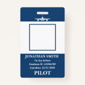 Foto-Sicherheitskennzeichen für Luftfahrtunternehm Ausweis (Vorderseite)