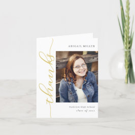 Foto "Side Writing Abschluss" (Seitenaufzeichnung) Dankeskarte