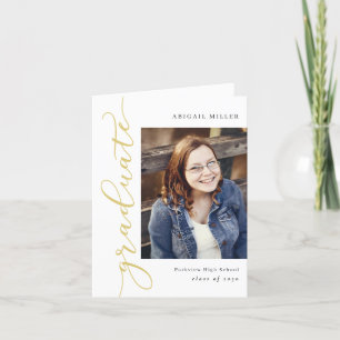 Foto "Side Writing Abschluss" (Seitenaufzeichnung) Dankeskarte