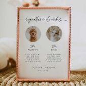 Foto Signature Drink Menü Hochzeitssignatur Poster