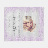 Foto silber, lila Glitzer Fleecedecke (Vorderseite (Horizontal))