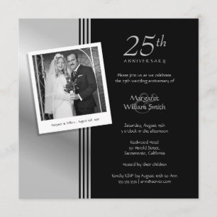 Foto Silberne Hochzeit 25. Hochzeitstag-Feier Einladung