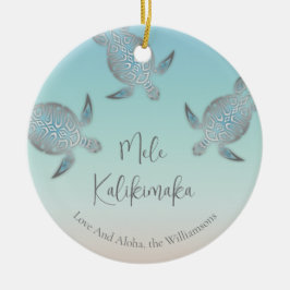 FOTO Silberschildkröten | Mele Kalikimaka Keramik Ornament
