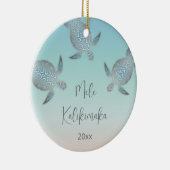 FOTO Silberschildkröten | Mele Kalikimaka Keramik Ornament (Rechts)