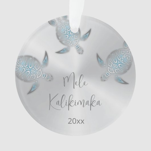 FOTO Silberschildkröten | Mele Kalikimaka or Ornament (Vorderseite)