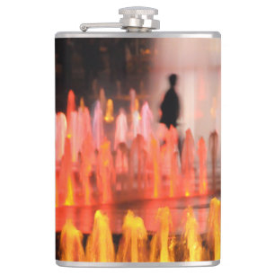 Foto, Silhouette Mann Flachmann