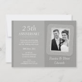 Foto Silver 25. Hochzeitstag Einladung (Vorderseite)