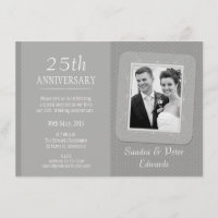 Foto Silver 25. Hochzeitstag Einladung