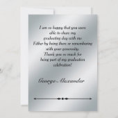 Foto Silver Abschluss Danke, dass Sie die Karte (Rückseite)