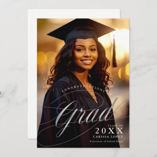 Foto Silver Abschluss Zeremonie und Abendessen Ver Einladung (Vorne/Hinten)