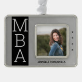 Foto Silver Black MBA Abschluss Rahmen-Ornament Silber (Vorderseite)