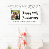 Foto Silver Confetti - Modernes Jubiläum Banner (Insitu)