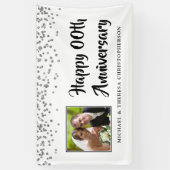 Foto Silver Confetti - Modernes Jubiläum Banner (Vertikal)