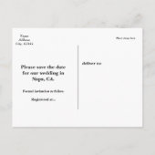 FOTO Silver GLITZER SAVE THE DATE Postkarte (Rückseite)