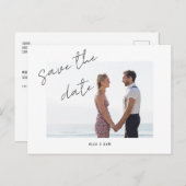 Foto Simple Ankündigung Datum freihalten Postkarte (Vorne/Hinten)