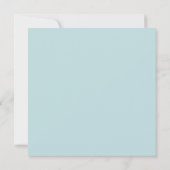 *~* FOTO Simple Aqua Blue Wedding Save the Date (Rückseite)