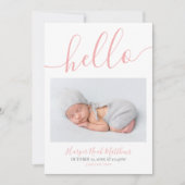 Foto Simple Baby Girl Geburtsankündigung Ankündigung (Vorderseite)